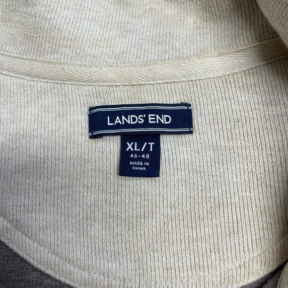 LANDS' END SWEATER 1/4 ZIP MENS XL TALL PULLOVER LONG SLEEVE CASUAL 100% COTTON - Picture 5 of 10